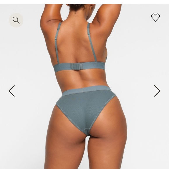 Skims Cotton Rib Mid Rise Brief - Kyanite - Large - Picture 2 of 7